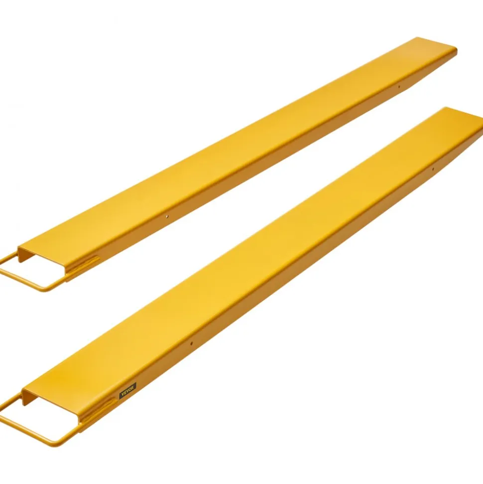 VEVOR Pallet Fork Extensions, 82" Length 4.5" Width, Heavy Duty Carbon Steel Fork Extensions for Forklifts, 1 Pair Forklift Extensions with Pins, Forklift Fork Attachments for Forklift Truck, Red