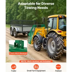 VEVOR Pallet Fork Frame Attachment with 36-inch Skid Steer Forks for JD Tractors