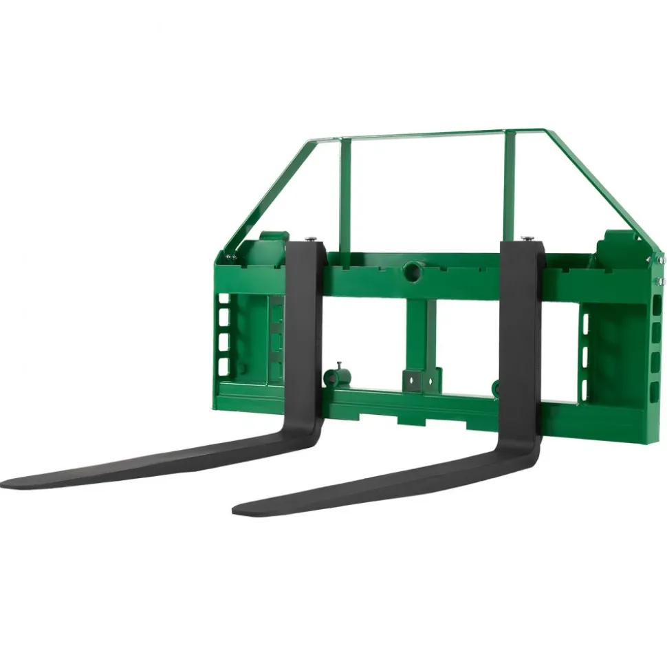 VEVOR Pallet Fork Frame Attachment with 42-inch Skid Steer Forks for JD Tractors