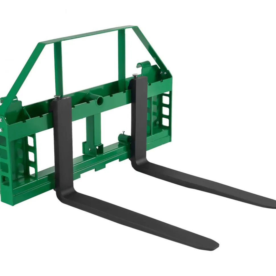 VEVOR Pallet Fork Frame Attachment with 42-inch Skid Steer Forks for JD Tractors