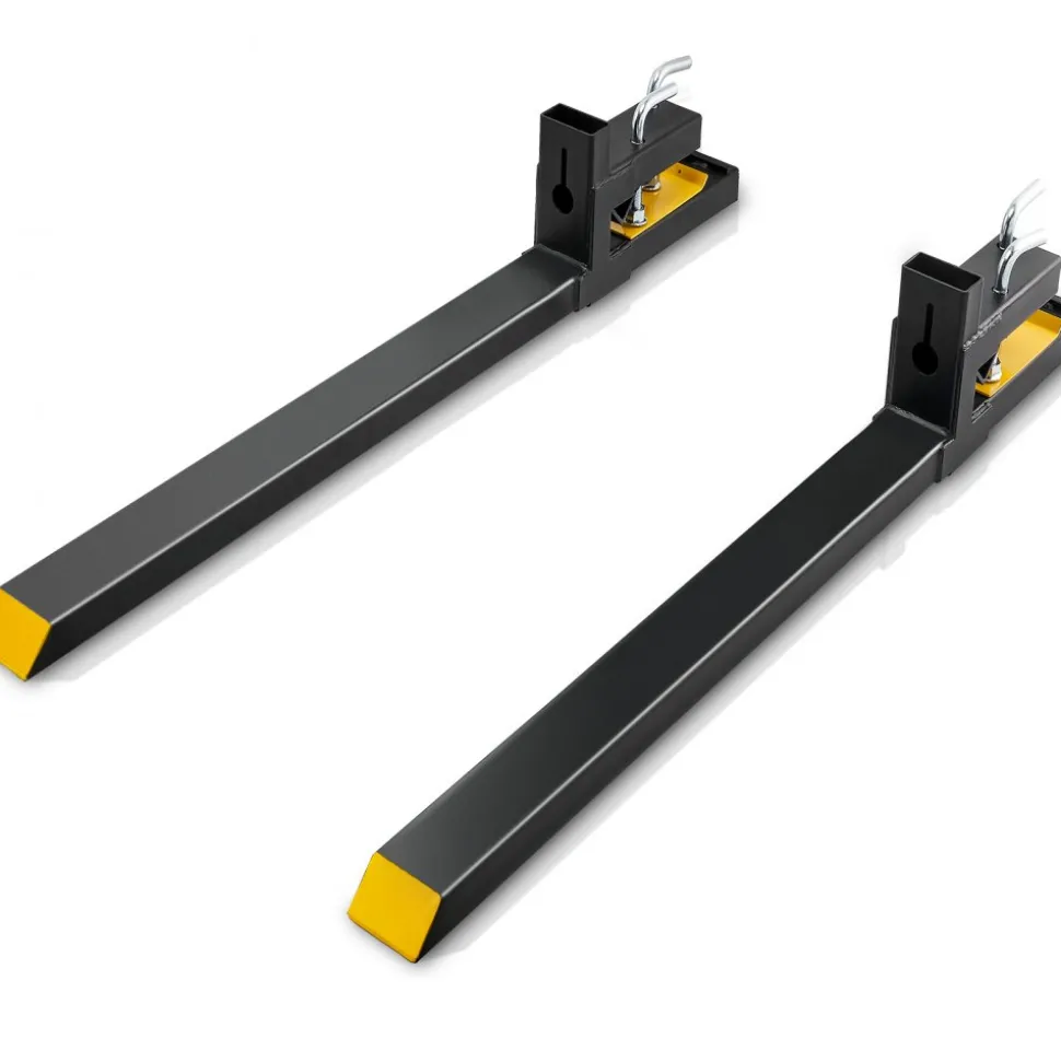 VEVOR Pallet Forks, 4000 lbs Capacity clamp on Pallet Forks, 60" Tractor Bucket Forks, Heavy Duty Front Loader Attachment for Tractor, Loader Bucket, Skid Steer, Tractor Forks for Agriculture and Farm