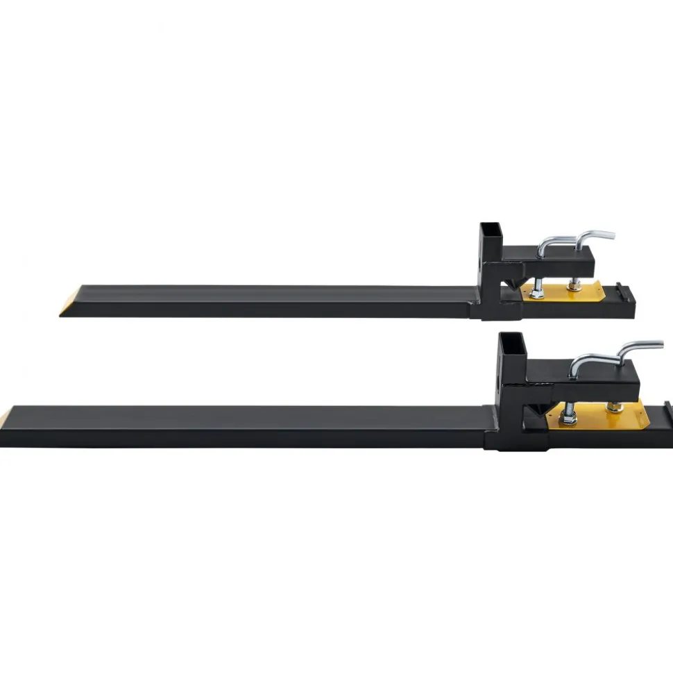 VEVOR Pallet Forks, 4000 lbs Capacity clamp on Pallet Forks, 60" Tractor Bucket Forks, Heavy Duty Front Loader Attachment for Tractor, Loader Bucket, Skid Steer, Tractor Forks for Agriculture and Farm