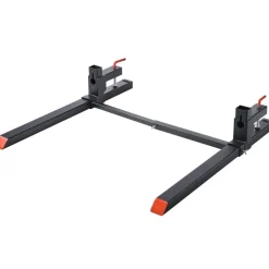 VEVOR Pallet Forks, 2000 lbs Clamp on Pallet Forks, 43-Inch Total Length Heavy-Duty Tractor Fork with Adjustable Stabilizer Bar for Tractor Attachments, Loader Bucket, and Skid Steer, Black
