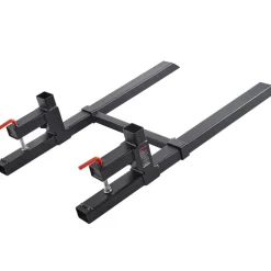 VEVOR Pallet Forks, 2000 lbs Clamp on Pallet Forks, 43-Inch Total Length Heavy-Duty Tractor Fork with Adjustable Stabilizer Bar for Tractor Attachments, Loader Bucket, and Skid Steer, Black