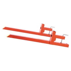 VEVOR Pallet Forks, 2000 lbs Clamp on Pallet Forks, 43-Inch Total Length Heavy-Duty Quick Attach Tractor Fork Compatible with Tractor Attachments, Loader Bucket, and Skid Steer, Orange