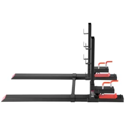 VEVOR Pallet Forks, 4000 lbs Clamp on Pallet Forks, 60-Inch Total Length Heavy-Duty Tractor Fork with Anti-Tilt Bar & Adjustable Stabilizer Bar, Fit for Loader Bucket Skid Steer Tractor, Black