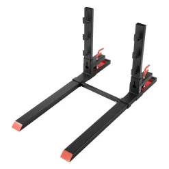 VEVOR Pallet Forks, 4000 lbs Clamp on Pallet Forks, 60-Inch Total Length Heavy-Duty Tractor Fork with Anti-Tilt Bar & Adjustable Stabilizer Bar, Fit for Loader Bucket Skid Steer Tractor, Black