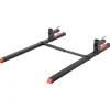 VEVOR Pallet Forks, 2000 lbs Clamp on Pallet Forks, 60-Inch Total Length Heavy-Duty Tractor Fork with Adjustable Stabilizer Bar for Tractor Attachments, Loader Bucket, and Skid Steer, Black