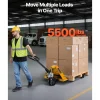 VEVOR Pallet Jack, 5500 lbs Load Capacity, Manual Pallet Truck with 48L x 27W Inch Forks for Material Handling, 3.35-7.1 Inch Fork Lift Height Range, Suitable for Warehouse, Supermarket, Manufacturing