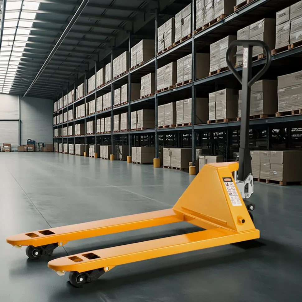 VEVOR Pallet Jack, 5500 lbs Load Capacity, Manual Pallet Truck with 48L x 27W Inch Forks for Material Handling, 3.35-7.1 Inch Fork Lift Height Range, Suitable for Warehouse, Supermarket, Manufacturing