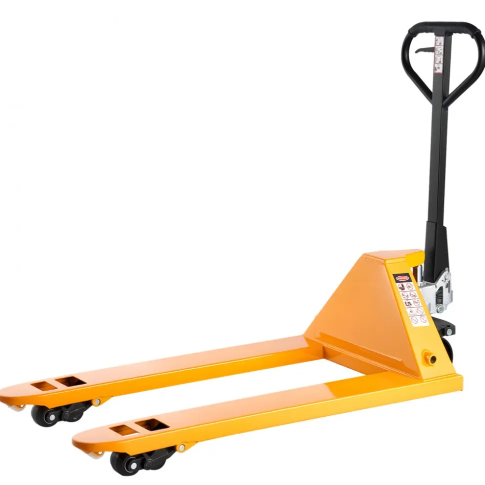 VEVOR Pallet Jack, 5500 lbs Load Capacity, Manual Pallet Truck with 48L x 27W Inch Forks for Material Handling, 3.35-7.1 Inch Fork Lift Height Range, Suitable for Warehouse, Supermarket, Manufacturing