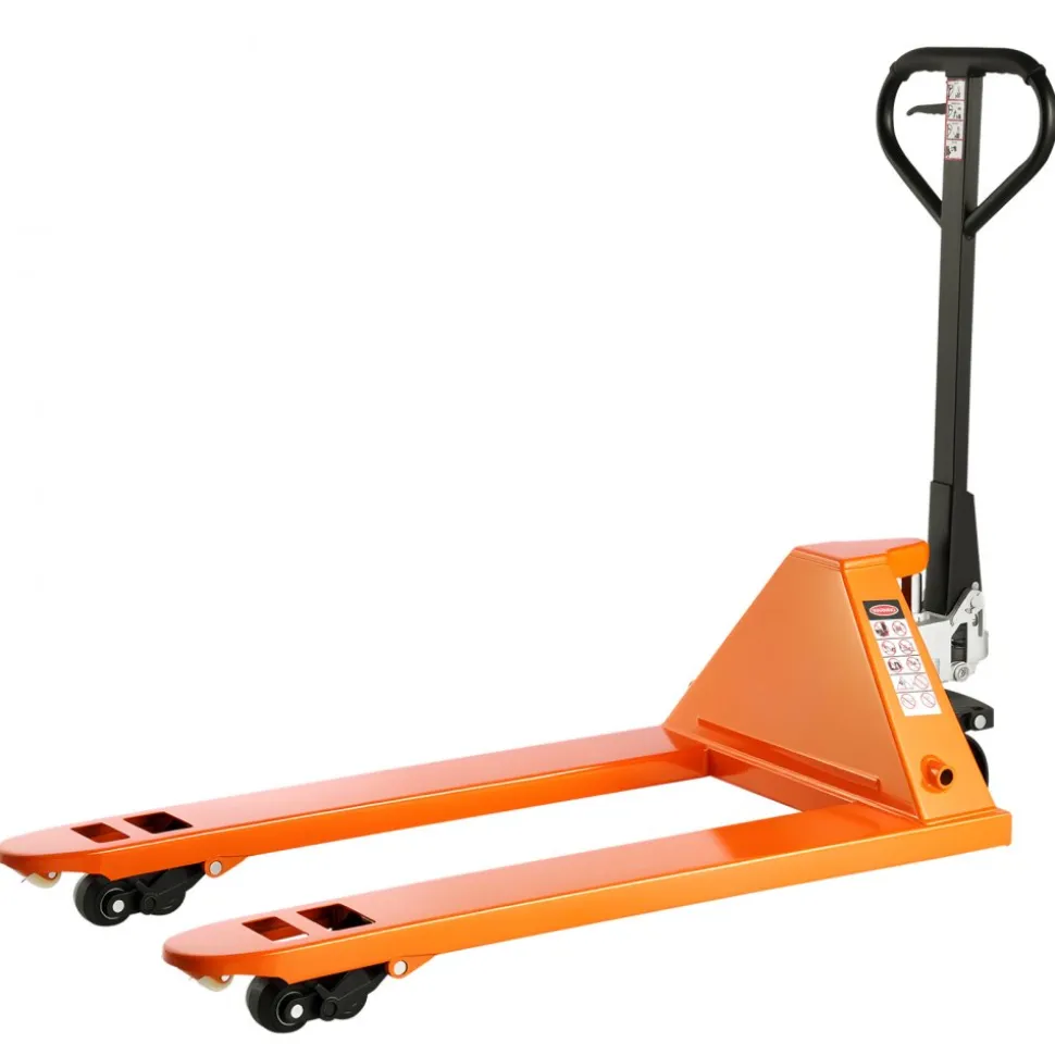 VEVOR Pallet Jack, 6600 lbs Load Capacity, Manual Pallet Truck with 48L x 27W Inch Forks for Material Handling, 3.35-7.1 Inch Fork Lift Height Range, Suitable for Warehouse, Supermarket, Manufacturing