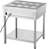 VEVOR 4-Pan Commercial Food Warmer, 4 x 1/2 Pans Electric Steam Table, 1500W Professional Buffet Catering Food Warmer with Undershelf, Stainless Steel Server for Restaurant Party Hotel