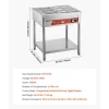 VEVOR 6-Pan Commercial Food Warmer, 6 x 1/3 Pans Electric Steam Table, 1500W Professional Buffet Catering Food Warmer with Undershelf, Stainless Steel Server for Restaurant Party Hotel