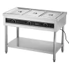 VEVOR 3-Pan Commercial Food Warmer, Electric Steam Table with Independent Temperature Control, 450W x 3 Stainless Steel Buffet Catering Food Warmer with Undershelf, for Restaurant Party