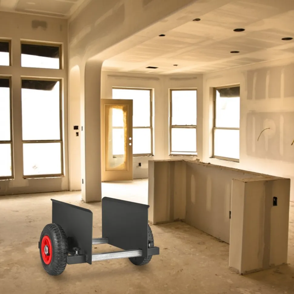 VEVOR Panel Dolly, 600LBS Capacity Slab Dolly, Heavy-duty Drywall Mover with 8" Pneumatic Wheels, Adjustable Clamp Panel Cart for Drywall Sheet, Material Handling, All Terrain Moving Cart