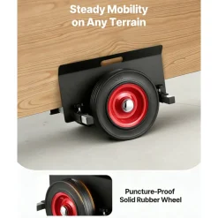 VEVOR Panel Dolly, 1000 lbs Load Capacity, Drywall Mover with 10 Inch Rubber Wheels Fits Different Terrain, Adjustable Clamp Panel Cart for Steel Panels, Mattress, Doors and Drywall Sheet, Black
