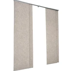VEVOR Panel Track Blinds, Extendable Track from 45.8 in to 86 in W, Trimmable Panel Curtains Up to 96 in H, Vertical Blackout Panel Blinds for Sliding Doors, Patio Doors, Room Divider, Windows, Brown