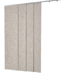 VEVOR Panel Track Blinds, Extendable Track from 45.8 in to 86 in W, Trimmable Panel Curtains Up to 96 in H, Vertical Blackout Panel Blinds for Sliding Doors, Patio Doors, Room Divider, Windows, Brown