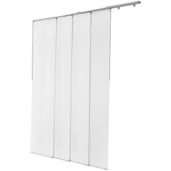 VEVOR Panel Track Blinds, Extendable Track from 45.8 in to 86 in W, Trimmable Panel Curtains Up to 96 in H, Adjustable Vertical Panel Blinds for Sliding Doors, Patio Doors, Room Divider, Window, White