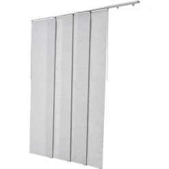VEVOR Panel Track Blinds, Extendable Track from 45.8 in to 86 in W, Trimmable Panel Curtains Up to 96 in H, Adjustable Vertical Panel Blinds for Sliding Doors, Patio Doors, Room Divider, Window, Gray