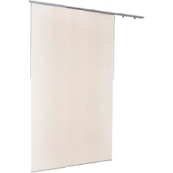 VEVOR Panel Track Blinds, Extendable Track from 45.8 in to 86 in W, Trimmable Panel Curtains Up to 96 in H, Adjustable Vertical Panel Blinds for Sliding Doors, Patio Doors, Room Divider, Light Brown