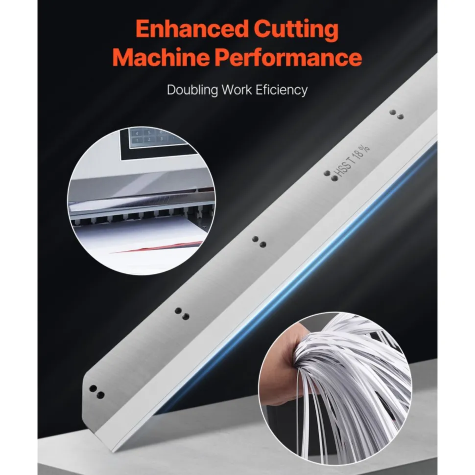 VEVOR Paper Cutter Blade, Heavy Duty Steel Blade Replacement Suitable for Professional Cutter H520TV7/E5208L, Paper Trimmer Machine Spare Blade,650 x 80 x 10 mm