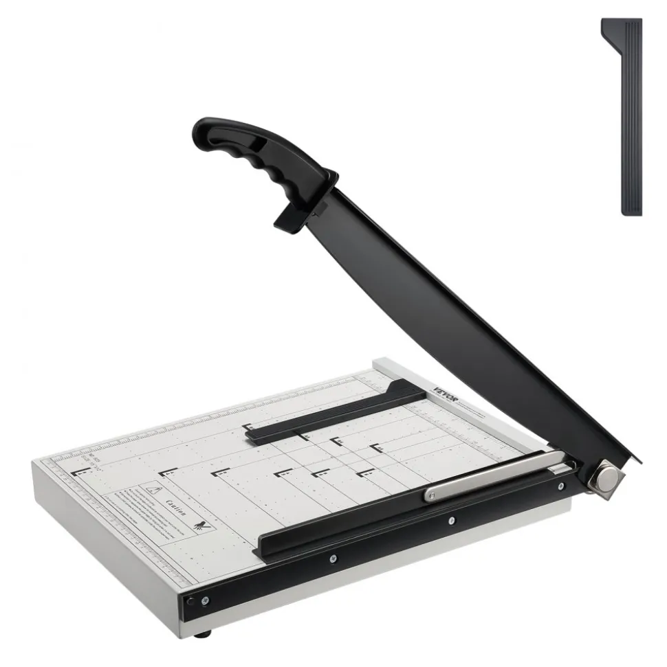 VEVOR Paper Cutter, Guillotine Trimmer, 15" Cut Length, 16 Sheets Capacity, Heavy Duty Guillotine Paper Cutter with Guard Rail/Blade Lock for Cardstock/Cardboard, Paper Trimmer for Home Office School