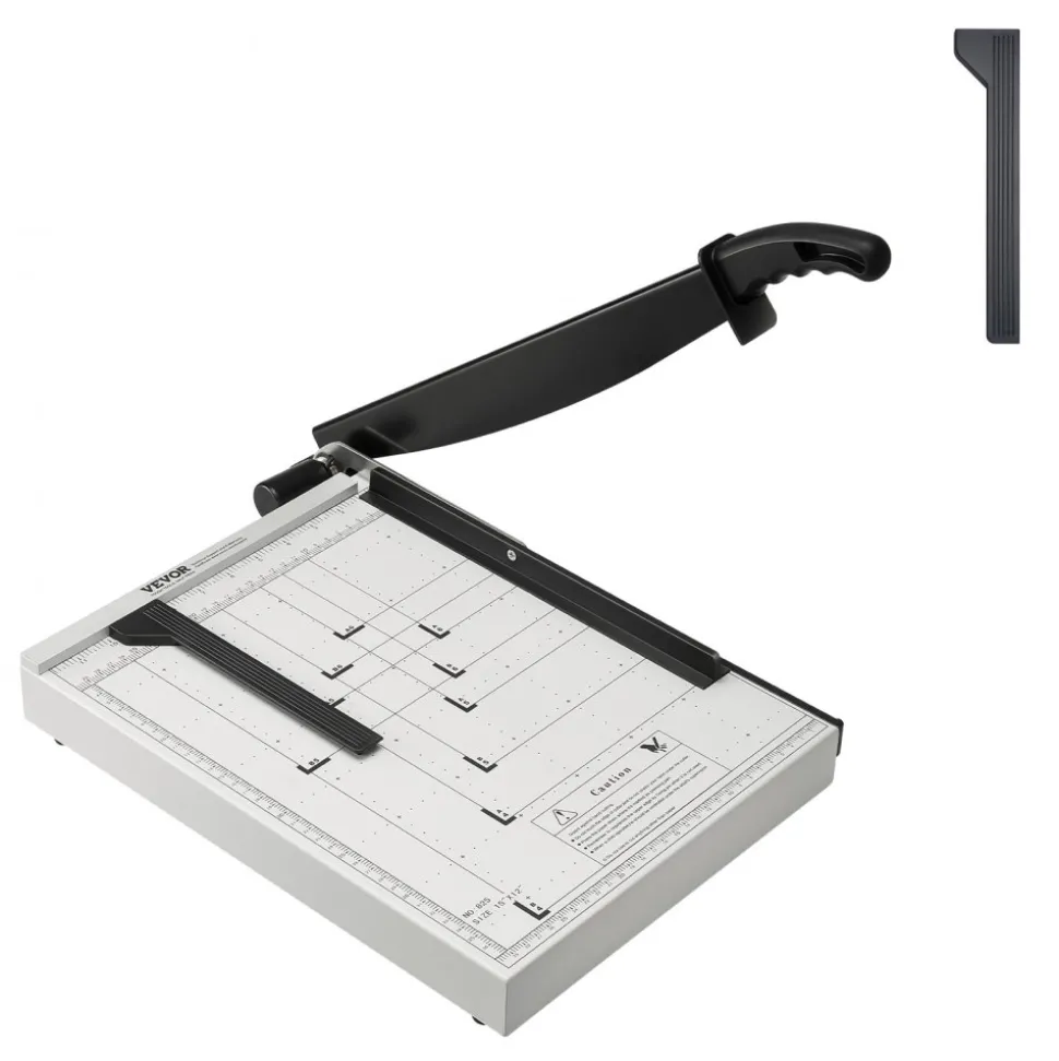 VEVOR Paper Cutter, Guillotine Trimmer, 15" Cut Length, 16 Sheets Capacity, Heavy Duty Guillotine Paper Cutter with Guard Rail/Blade Lock for Cardstock/Cardboard, Paper Trimmer for Home Office School