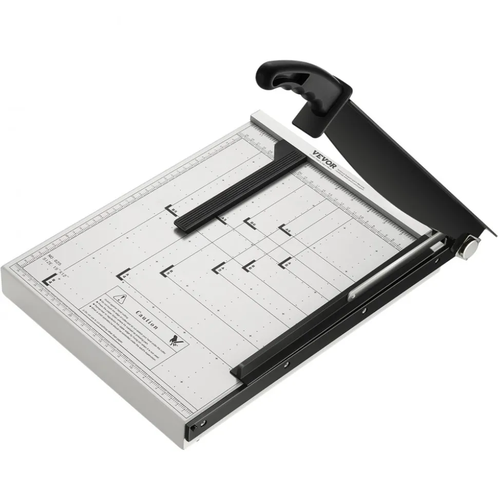 VEVOR Paper Cutter, Guillotine Trimmer, 15" Cut Length, 16 Sheets Capacity, Heavy Duty Guillotine Paper Cutter with Guard Rail/Blade Lock for Cardstock/Cardboard, Paper Trimmer for Home Office School