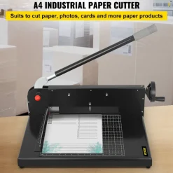 VEVOR Paper Cutter 12Inch A4 Commercial Heavy Duty Paper Cutter 300 Sheets 45HRC Hardness Stack Cutter Metal Base Desktop Stack Cutter for Home Office (A4)