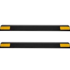 VEVOR Parking Stopper, 18 Inch 2 Pcs Heavy Duty Parking Aid for Garage, PP Curb Garage Floor Stopper with Reflective Strips, Vehicles Gadgets for Cars Vans Trucks Tire Wheel Guide Block Stops Bumpers