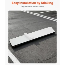 VEVOR Parking Stopper, 18 Inch 2 Pcs Heavy Duty Parking Aid for Garage, PP Curb Garage Floor Stopper with Reflective Strips, Vehicles Gadgets for Cars Vans Trucks Tire Wheel Guide Block Stops Bumpers