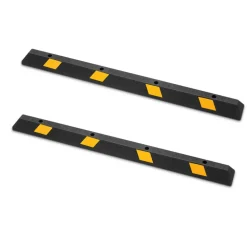 VEVOR Parking Stopper, 21.6 Inch 2 Pcs Heavy Duty Parking Aid for Garage, Rubber Curb Garage Floor Stopper with Reflective Strips, Aid Gadgets for Cars Vans Trucks Tire Wheel Guide Block Stops Bumpers
