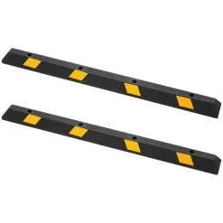 VEVOR Parking Stopper, 72 Inch 2 Pcs Heavy Duty Parking Aid for Garage, Rubber Curb Garage Floor Stopper with Reflective Strips, Aid Gadgets for Cars Vans Trucks Tire Wheel Guide Block Stops Bumpers