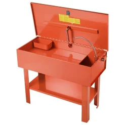 VEVOR Parts Washer 40-Gallon, 17 Gallon Solvent Capacity, 1 Gallon per Minute Max Pump Output, Steel Cabinet Electric Pump Automotive Parts Washer Cleaner for Wheel Bearings, Gears, and Carburetors