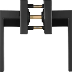VEVOR Passage Door Handle, 6 Pack Matte Black Door Lever, Left or Right Handing Reversible Lever Non-Locking, 45° Rotation to Open, Universal Square Interior for Hallways, Closets, Meeting Spaces