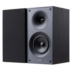 VEVOR Passive Bookshelf Speaker, 300W, Book Shelf Stereo Speakers with 5.25-Inch Woofer and 1-Inch Tweeter, Detachable Grille, 65Hz-20KHz Frequency Response, Wooden Enclosure, for Home Theater (1 Pair)