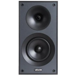 VEVOR Passive Bookshelf Speaker, 300W, Book Shelf Stereo Speakers with 5.25-Inch Woofer and 1-Inch Tweeter, Detachable Grille, 65Hz-20KHz Frequency Response, Wooden Enclosure, for Home Theater (1 Pair)