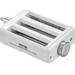 VEVOR Pasta Attachment for KitchenAid Stand Mixer, 3-IN-1 Stainless Steel Pasta Roller Cutter Set Including Pasta Sheet Roller, Spaghetti and Fettuccine Cutter, 8 Adjustable Thickness Knob Pasta Maker