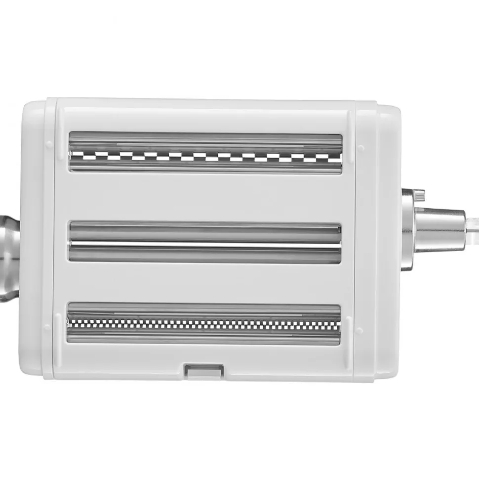 VEVOR Pasta Attachment for KitchenAid Stand Mixer, 3-IN-1 Stainless Steel Pasta Roller Cutter Set Including Pasta Sheet Roller, Spaghetti and Fettuccine Cutter, 8 Adjustable Thickness Knob Pasta Maker
