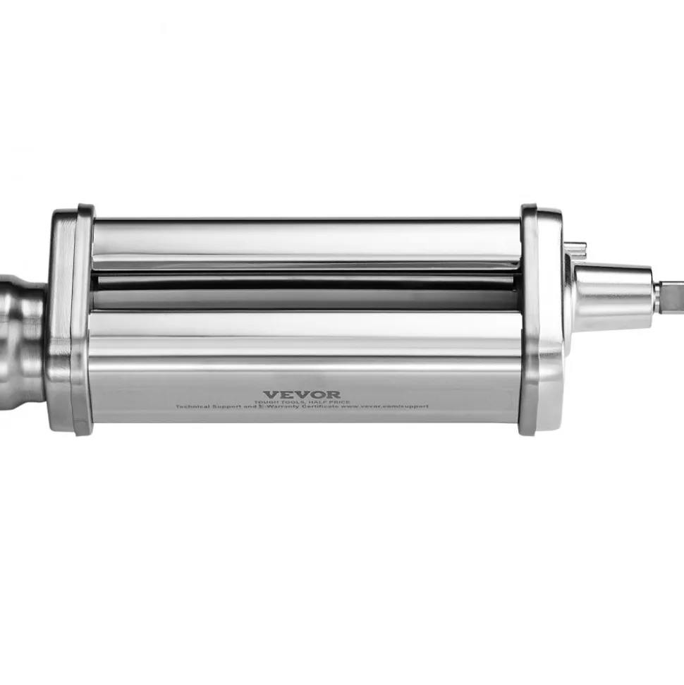 VEVOR Pasta Attachment for KitchenAid Stand Mixer, Stainless Steel Pasta Sheet Roller Attachment, Pasta Maker Machine Accessory with 8 Adjustable Thickness Knob, KitchenAid Pasta Attachment by VEVOR