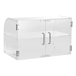VEVOR Pastry Display Case, 2-Tier Commercial Countertop Bakery Display Case, Acrylic Display Box with Rear Door Access & Removable Shelves, Keep Fresh for Donut Bagels Cake Cookie, 22