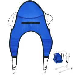VEVOR Patient Lift Sling with Head Support- Large Size, Universal Patient Lift Sling, Divided Leg Transfer Sling for Bathing, Patient Lift Medical Sling for Elderly, Disabled, Bedridden, 600LBS