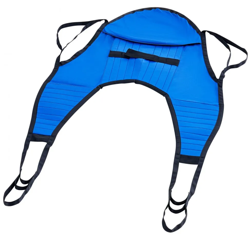 VEVOR Patient Lift U-Sling with Head Support- Medium Size, Divided Leg Transfer Sling for Bathing, Patient Lift Medical Sling for Elderly, Disabled, Bedridden, 600LBS