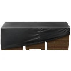 VEVOR Patio Furniture Cover, 420D Heavy Duty Waterproof Outdoor Dining Table and Chairs Cover, Large Squre Patio Table Covers with Air Vent for All Weather, 94L x 94W x 28H inch, Black