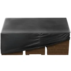 VEVOR Patio Furniture Cover, 420D Heavy Duty Waterproof Outdoor Dining Table and Chairs Cover, Large Squre Patio Table Covers with Air Vent for All Weather, 126L x 126W x 32H inch, Black