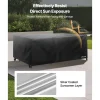 VEVOR Patio Furniture Cover, 420D Heavy Duty Waterproof Outdoor Dining Table and Chairs Cover, Large Rectangular Patio Table Covers with Air Vent for All Weather, 98L x 78W x 32H inch, Black