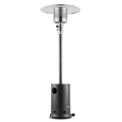 VEVOR Patio Heater for Outdoor Use, 50000BTU Propane Heater Tall Hammered With Round Table Design, Metal Burner and Wheels, Outdoor Patio Flame Heater for Patio, Party, Backyard, Garden, Silver Gray