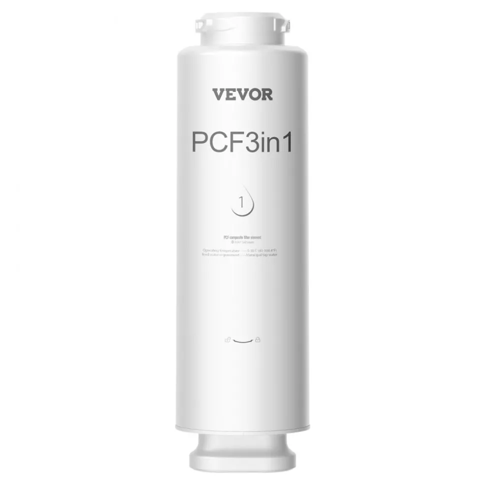 VEVOR PCF Replace Filter, 6-layer PCF Composite Water Filter Replacement, PCF Composite Filter, Reduces Chlorine & Odor, Compatible with Under Sink Water Filter System SS-001, SS-003 & SS-005